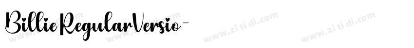Billie RegularVersio字体转换